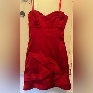 Red Strapless BCBG Maxazria size 4 cocktail dress